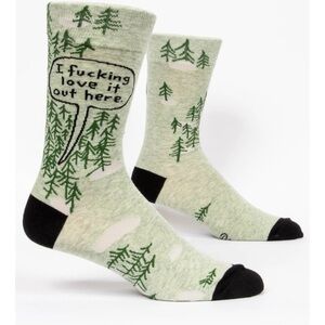 Blue Q Green and Black Men's Socks